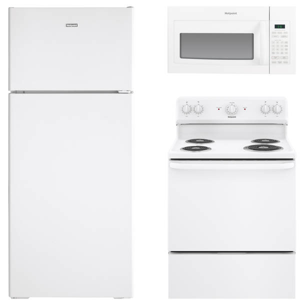 Unique Appliances 3 Piece Kitchen Appliance Package with Bottom Freezer